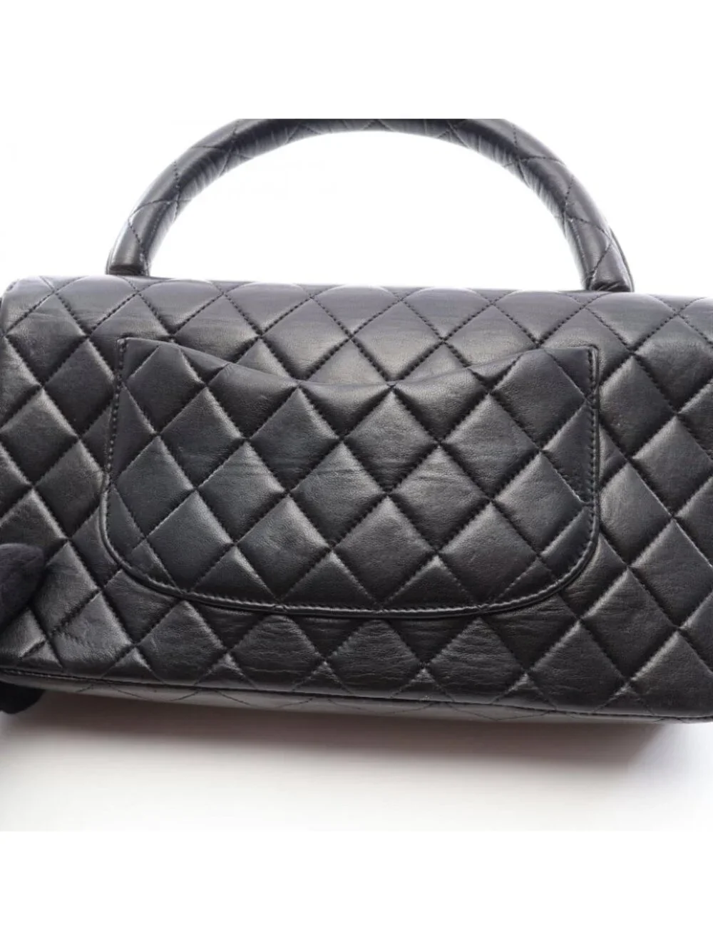 Chanel Handbag Quilted Parent Child Bag Black Lambskin